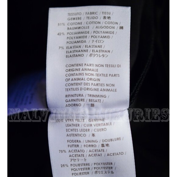 GUCCI RIDING PANTS SKINNY LEATHER TRIM BLACK COTTON BUTTONED HEMLINE IT 38 US 2 - Picture 11 of 11